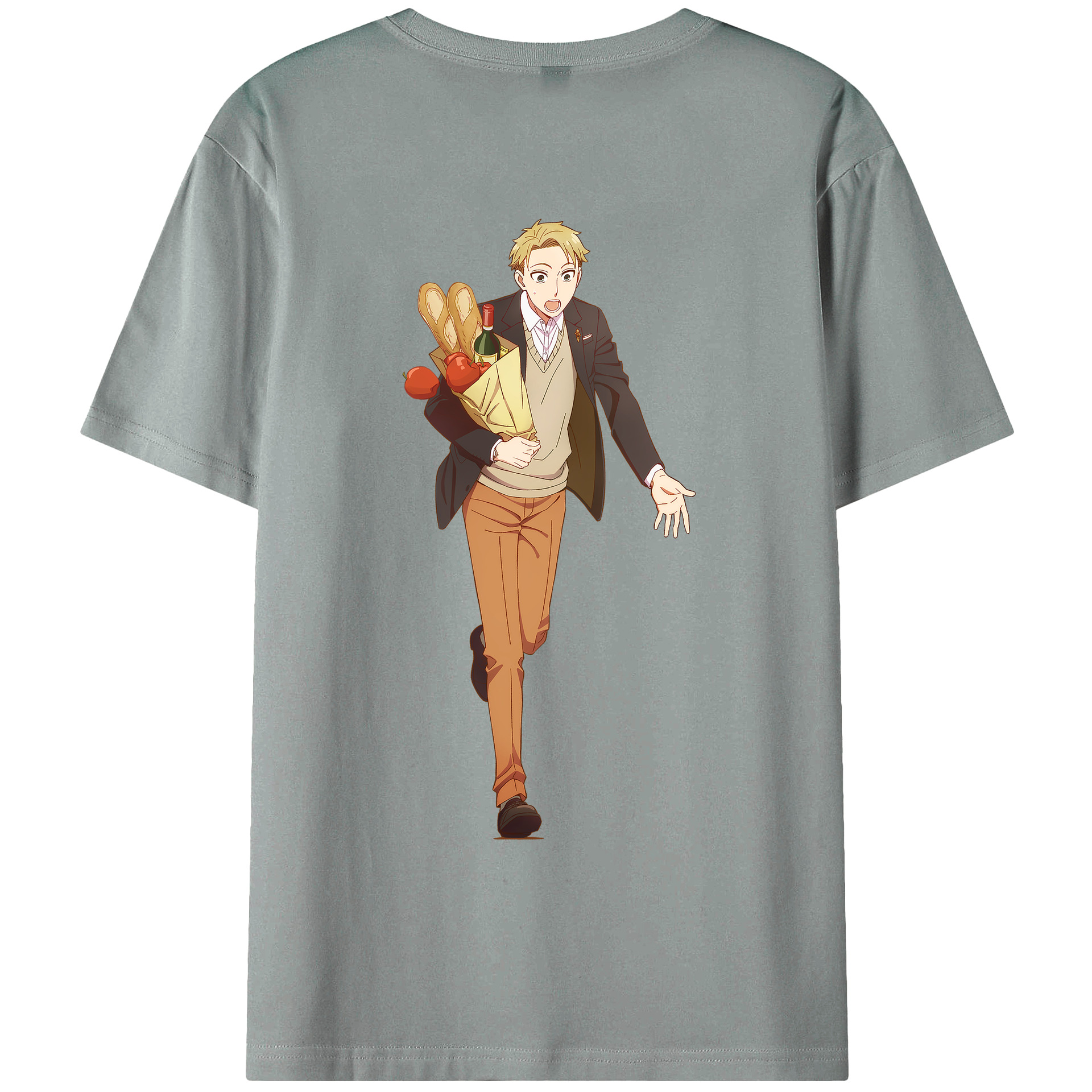 （画像用） SPY×FAMILY间谍家家酒 綿100％ メンズ半袖Tシャツ（バックプリント） 通気性